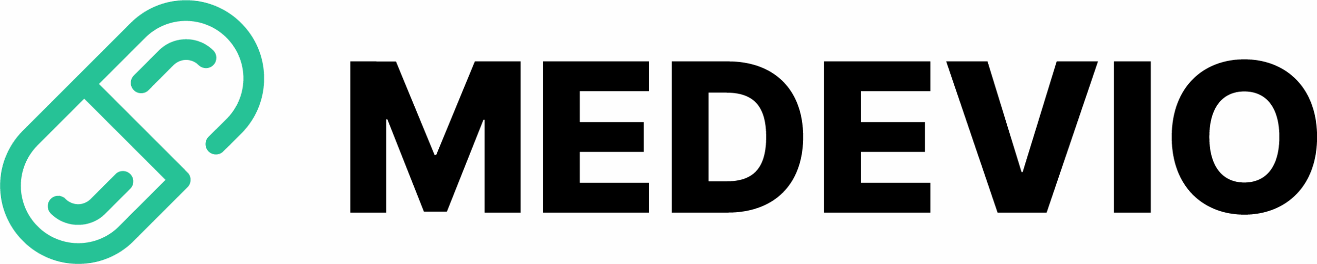 Medevio-Logo s textem - bílé pozadí